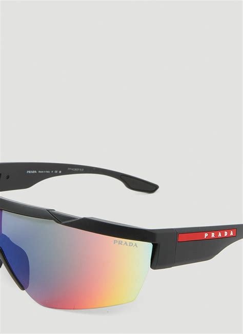 prada linea rossa ps 03xs dg008f|Prada sunglasses for mens PS 03XS Black Rubber/Dark Grey .